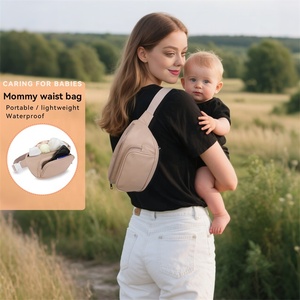 Bolsa de Cintura Plegable Impermeable Color Nude, Espaciosa y Portátil, para Mamá y Papá, Unisex - Product Image 1