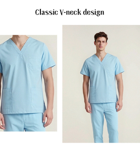 OEM ODM Customized Men's Short Sleeve <b>Scrub</b> <b>Set</b> Nursing <b>Scrubs</b> <b>Sets</b> For Men - Product Image 3