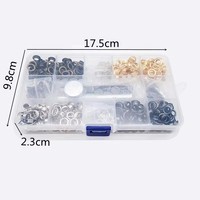 400pcs 6mm DIY Brass Grommet Kits 4 Warna Set Lubang Kancing Alat Pemasangan untuk Sabuk Kulit Pakaian OEM ODM Didukung Model KC-Q018-4