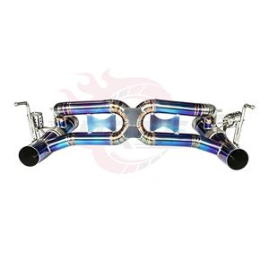 Tubo de Escape Vortex Titanium Burnt Blue de Alto Rendimiento para Ferrari 488 Spider con Válvulas de Vacío y Doble Salida - Product Image 3