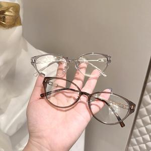 กรอบแว่นตาทรงแคทอายสุดฮิต เลนส์เรซิ่น ป้องกันแสงสีฟ้า กรอบเต็ม ยูนิเซ็กซ์ ดีไซน์น้ำหนักเบาด้วยวัสดุ TR อัลลอย - Product Image 3