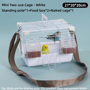 USMILEPET, gran oferta, jaula para pájaros ornamental pequeña de plástico y alambre, fácil de llevar, una gran opción para los dueños de mascotas en movimiento - Product Image 4