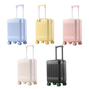 <span class=keywords><strong>Valise</strong></span> à roulettes légère et durable unisexe en polycarbonate, 18 pouces, avec poche frontale, verrou TSA, résistante à l'eau, bagage cabine - Product Image 4