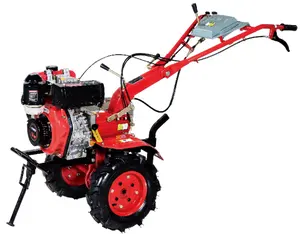 Chinese 7hp Mini Power Tiller New Rotovator Cultivator Diesel Engine Farm Walking Hand Tractor Featuring Core Gearbox Component