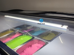Vitrine Réfrigérée de Comptoir pour Crèmes Glacées, Congélateur de Présentation à Refroidissement Direct avec Verre Anti-Buée, Petit Réfrigérateur de Comptoir pour Gelato - Product Image 4