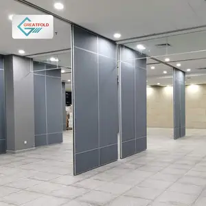 Dinding Partisi Pintu Dapat Dilipat Ruang Konferensi Geser Acustic Aluminium Vertikal Dapat Dipindahkan
