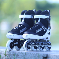 Patins à roulettes professionnels pour enfants et adultes, 4 grandes roues en PU, roulements ABEC-7, châssis réglable en alliage d'aluminium, lumières clignotantes, pour l'extérieur