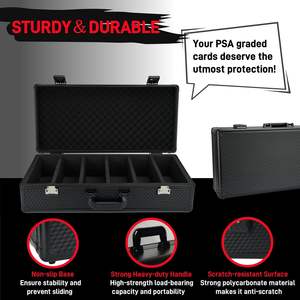 6 מארזי אחסון לכרטיסי אספנות עם מנעול קומבינציה TSA 250+  מארז כרטיסים מדורג PSA  קופסת אחסון לכרטיסים מדורגים PSA  מארז לכרטיסים מדורגים PSA - Product Image 5