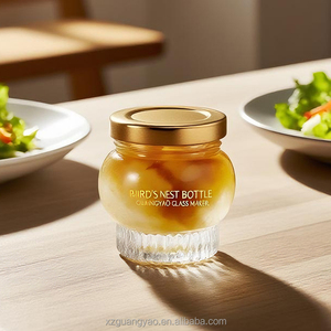 Gran oferta, tarro de Nido de Pájaro comestible, tarros de miel de cristal decorativos de 100ml, tarros de cristal de caviar para mermelada de miel, contenedor de vidrio para alimentos con tapas - Product Image 2
