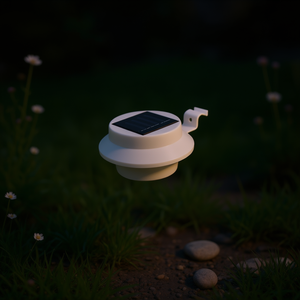 Lampe solaire de jardin en plastique blanc, petite, à LED, à fixation murale, durable, IP65, garantie de 2 ans - Product Image 2