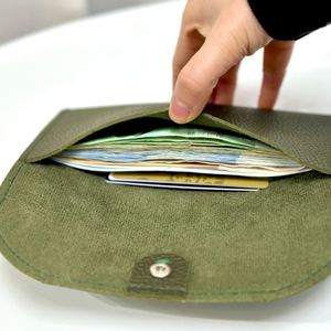 Portefeuille en cuir PU coloré pour organiser l'argent, pochette à monnaie durable, organiseur d'argent pour la gestion budgétaire - Product Image 4