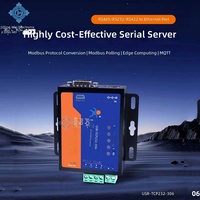 Serveur de périphériques série industriels JQW USR-TCP232-306 - Convertisseur RS232/485/422 vers Ethernet, protocole MQTT pour IoT, 10/100 Mbps