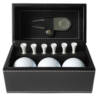 Kit d'accessoires de golf en PU populaire avec couteau, tee de golf et étui de transport portable pour usage extérieur – Idéal comme cadeau
