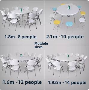 1.8 moderno semplice tavolo da pranzo pieghevole in plastica multiuso per la casa all'aperto per piccoli appartamenti legno-pannello mobili da esterno - Product Image 3