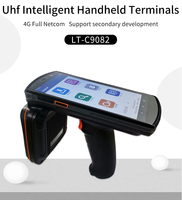 Lector/Escritor RFID UHF Inalámbrico 4G de 5.7 Pulgadas con Pantalla Táctil LCD, Material Plástico, Resistente al Agua IP65, Sistema Operativo Android para Identificación de Activos