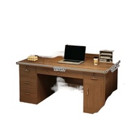 Bureau d'ordinateur moderne en bois personnalisable avec meuble de rangement, table d'écriture avec tiroirs verrouillables et étagère pour la maison et les étudiants