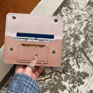 Personalized PU Leather Solid Color Unisex Bank Card Holder <b>Long</b> Coin Bill <b>Wallet</b> Snap Button ID Organizer Portable Handheld - Product Image 3