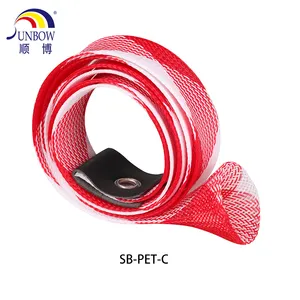 Factory Pet Cable Sleeves Polyester Expandable Braid Sleeving Flat Filament Braided Sleeving