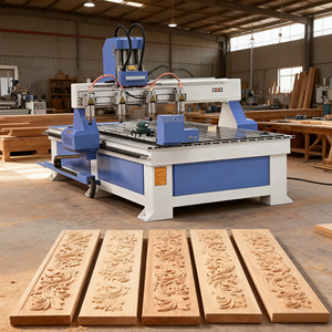 1325 Multi-Head CNC Woodworking Machine with 4th Axis Rotary 3D Engraving (For Wood/Metal)