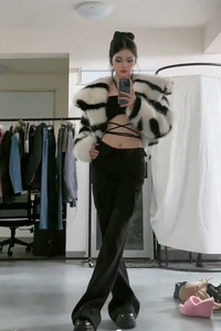 <span class=keywords><strong>Cappotto</strong></span> Invernale da Donna con Motivo <span class=keywords><strong>Zebrato</strong></span>, Top Corto Antivento, Pelliccia, Taglie Forti, Lunghezza Corta, Stile Ampio per Tenersi al Caldo - Product Image 6