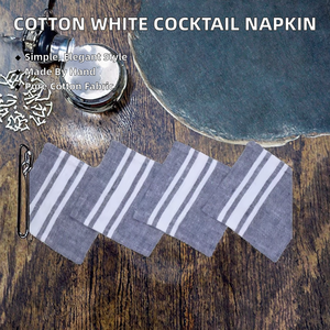 Servilletas de Tela Bordadas a Mano Bearfit, Ecológicas, 100% Algodón Orgánico, Estilo Europeo, Diseño de Avión - Product Image 2