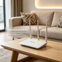 Router Inalámbrico N RJ45 F3 V8 de 3 Antenas y 300 Mbps, Amplificador de Señal de Largo Alcance para Apartamentos con 1 Año de Garantía