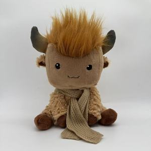 Peluche de yak des Highlands écossais, jouet réaliste en forme de vache à poils longs, cadeau pour enfants de 2 à 4 ans, animal en peluche unisexe - Product Image 1