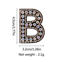 Patchs en lettres de cristal strass autocollants pour sacs, accessoires de vêtements DIY
