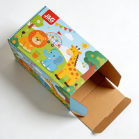 Cajas de Embalaje de Cartón Corrugado Reciclable con Impresión de Tinta a Base de Soya para Juguetes de Construcción, Modelos de Coches, Venta al Por Mayor, Diseños Personalizados