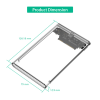 3.1 şeffaf tip-c harici USB 3.0 2.0 dizüstü SATA 2.5 inç mobil sabit Disk kutu katı hal SSD sabit Disk vaka