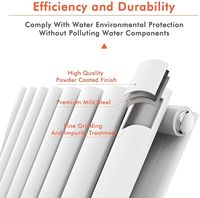 Radiateur de Chauffage Central à Eau Chaude en Acier, Design Décoratif Mural Vertical Moderne pour Système de Chauffage Domestique