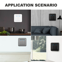 NOVSKI Interrupteur mural simple et moderne à bouton-poussoir double pôle 2 voies avec indicateur LED 250V