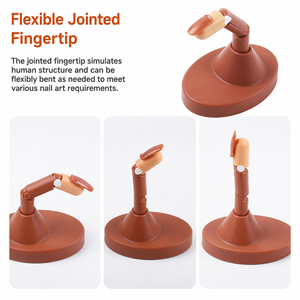 Dedo Mecánico Articulado Flexible con Base Antideslizante, 100 Uds. de Puntas de Uñas de Silicona Reemplazables, Herramienta de Práctica para Arte de Uñas - Product Image 5