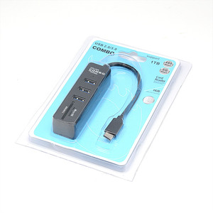 Hub Combo Tipo C USB 3.0 con Lector de Tarjetas SD y Micro SD, Divisor de Tres Puertos - Product Image 4