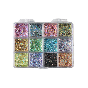 12 Grids Holographic <b>Nail</b> <b>Glitter</b> Flakes Set Laser Shard Sequins DIY <b>Nail</b> Art Decoration Accessories <b>For</b> Manicure Wholesale - Product Image 6