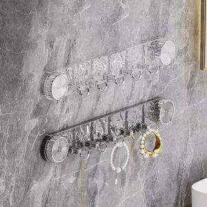 5 <b>Hooks</b> Rotating Suction Cup Punch-Free Strong Load-Bearing Plastic Bathroom Towel Rack <b>Wall</b> Mounted Corrugated Row <b>Hook</b> Single - Product Image 6