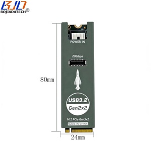 20 Гбит/с USB 3,2 Type-E (фронтальный Type-C) разъем к NGFF M.2 PCI-E NVME M-ключ интерфейсный адаптер ASM3242 с алюминиевым корпусом - Product Image 3
