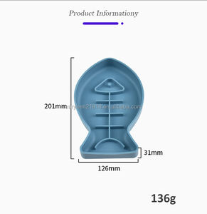 Tapis à lécher pour chat sans bpa en silicone pour chien de compagnie mangeoire lente pour chat bol lent poisson avec ventouses - Product Image 3