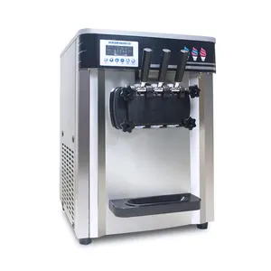 Macchina per gelatiere automatica all'ingrosso 3 Flavor Desktop Softy rotolo macchina cono gelato