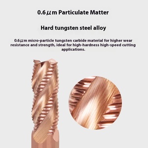 قاطع طحن رباعي الشفرات من الكربيد بزاوية 55 درجة، مخصص حسب الطلب، صلابة 55HRC، شفرة مموجة مطولة، قاطع خشن، أداة طحن مموجة - Product Image 4