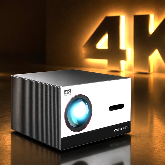 VIVIBRIGHT 4K LED PROJECTOR K7000, 3840x2160 Native, Perfect for EDUCATIONAL PROJECTOr,  SCHOOL PROJECTOR Environments.