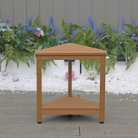 Chaise de jardin de patio imperméable de haute qualité en plastique triangulaire petite table de bord meubles d'extérieur TABOURET DE DOUCHE