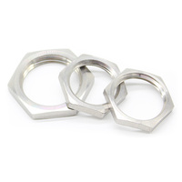Écrous hexagonaux en laiton nickelé G1/8-G3/4, raccords de tuyauterie, écrous fins pour la plomberie