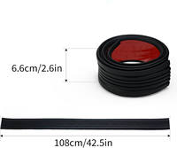 Bande d'étanchéité en caoutchouc noir multi-nervures découpable par extrusion, étanche à l'eau et à la poussière pour porte de garage et fenêtre