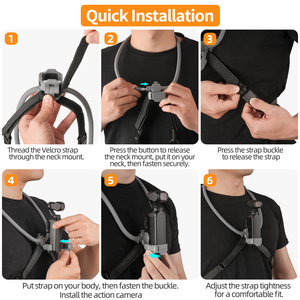 Adaptador de Cámara <span class=keywords><strong>Pocket</strong></span> 4/3 con Soporte para Cuello y Correa para Pecho, Soporte Fijo para Accesorios de Cámara <span class=keywords><strong>DJI</strong></span> Osmo <span class=keywords><strong>Pocket</strong></span> 4/3 - Product Image 5