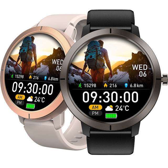 New Hot GPS Smart Watch DM76 Unisex 1.32inch AMOLED Display 5ATM Waterproof Fitness Tracker Silicone Training Answer Calls