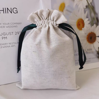 Sac à poussière en toile de coton de luxe, pochette à cordon en velours côtelé, sac en mousseline bio avec logo personnalisé imprimé, pochette cadeau