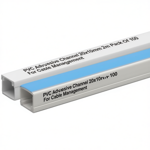 รางกันน้ำ PVC ขนาด 20x10 มม. ยาว 2 ม. แพ็ค 100 ชิ้น สำหรับจัดการสายเคเบิล - Product Image 2
