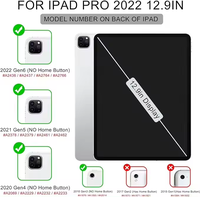 [Pack de 2] Verre trempé super clair de qualité AAA 9H, protection d'écran pour tablette de 12,9 pouces, protection d'écran 3D anti-rayures pour iPad Pro
