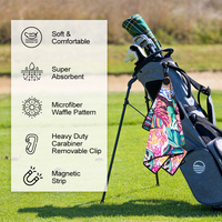OEM de fábrica al por mayor de alta calidad personalizado microfibra Waffle personalizado Golf toalla imán